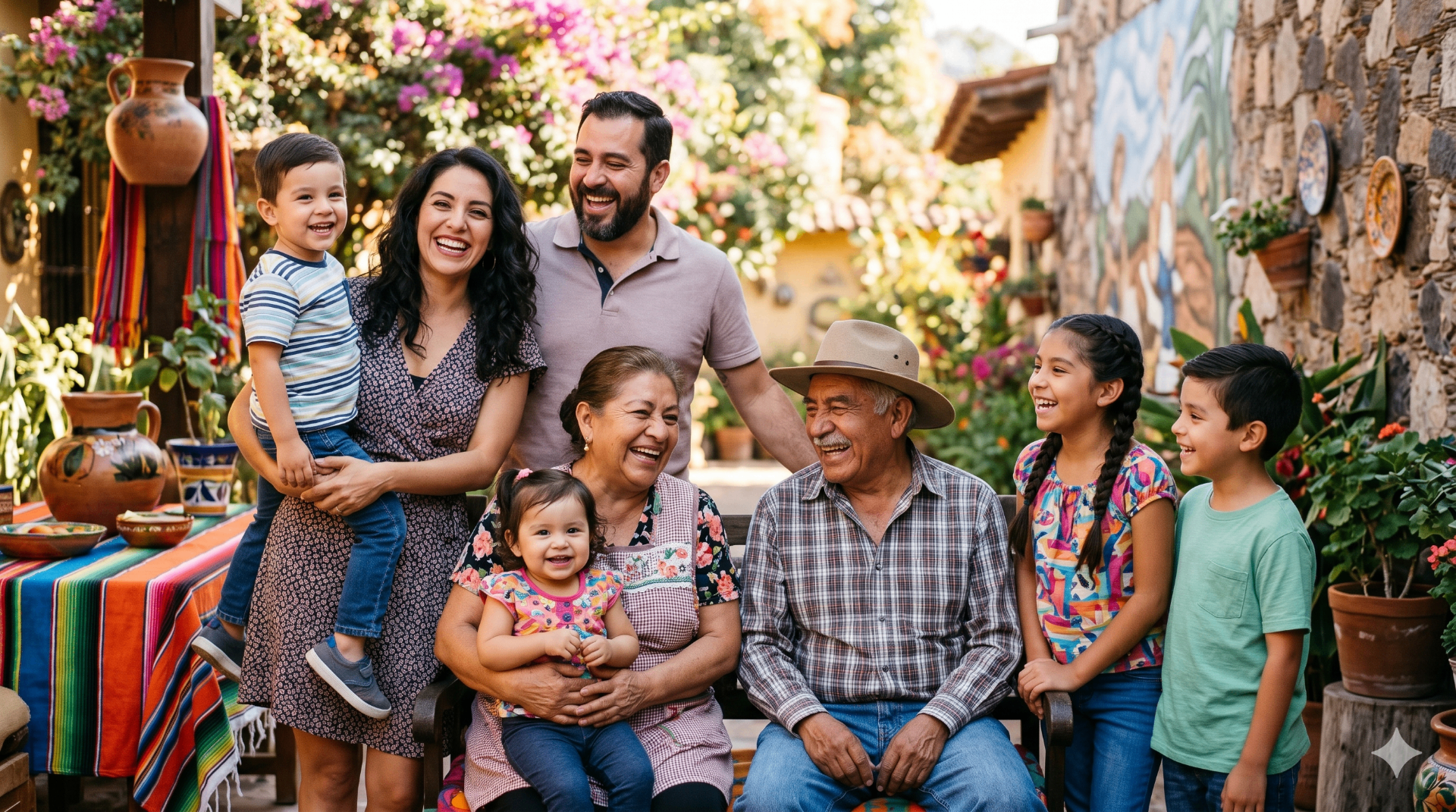 A happy multigenerational family